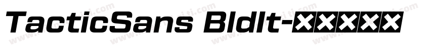 TacticSans BldIt字体转换